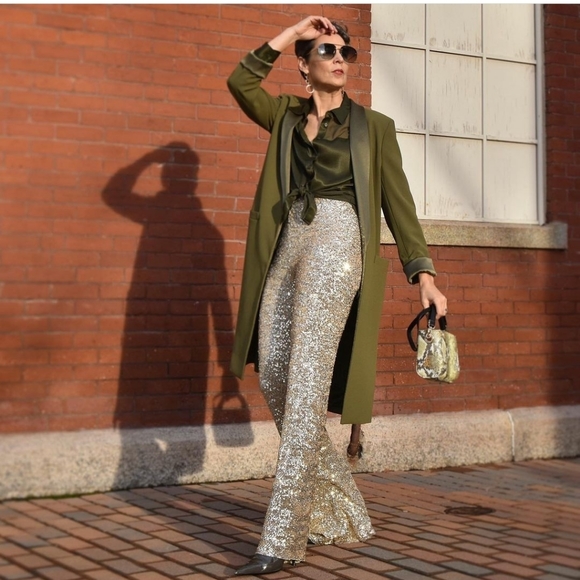 Zara Limited edition sequin flare pants - Picture 10 of 11